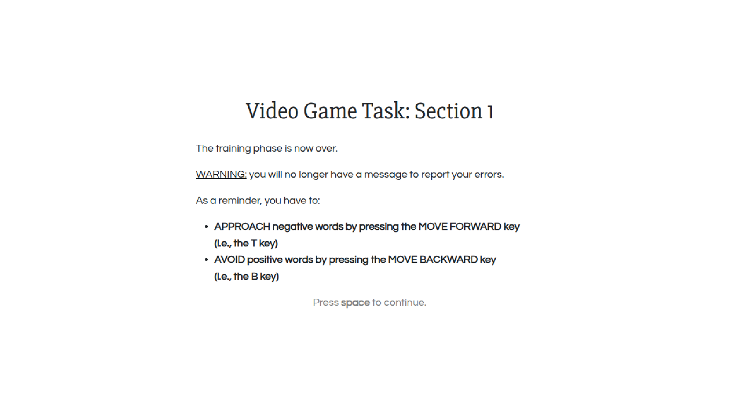 Example image of the vaast - End of training section