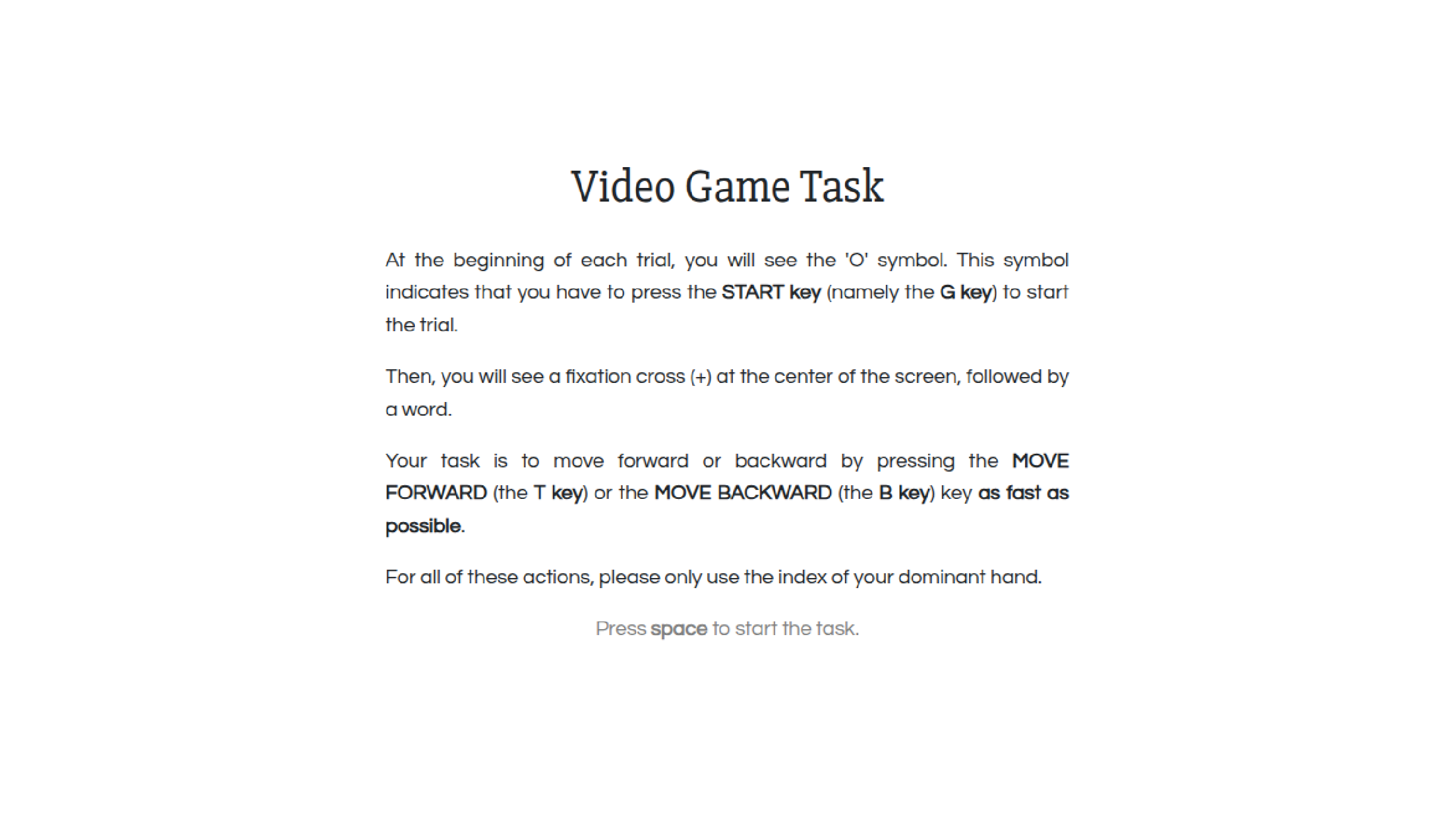Example image of the vaast - Instructions with answer keys