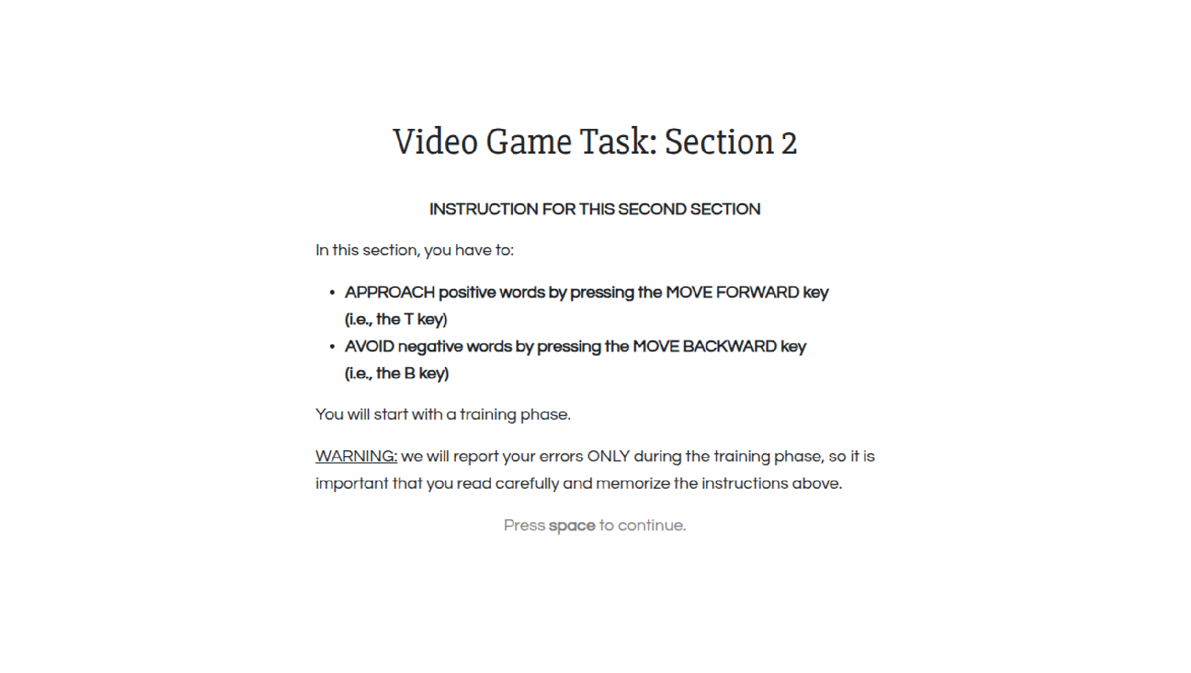 Example image of the vaast - Instructions for the second section