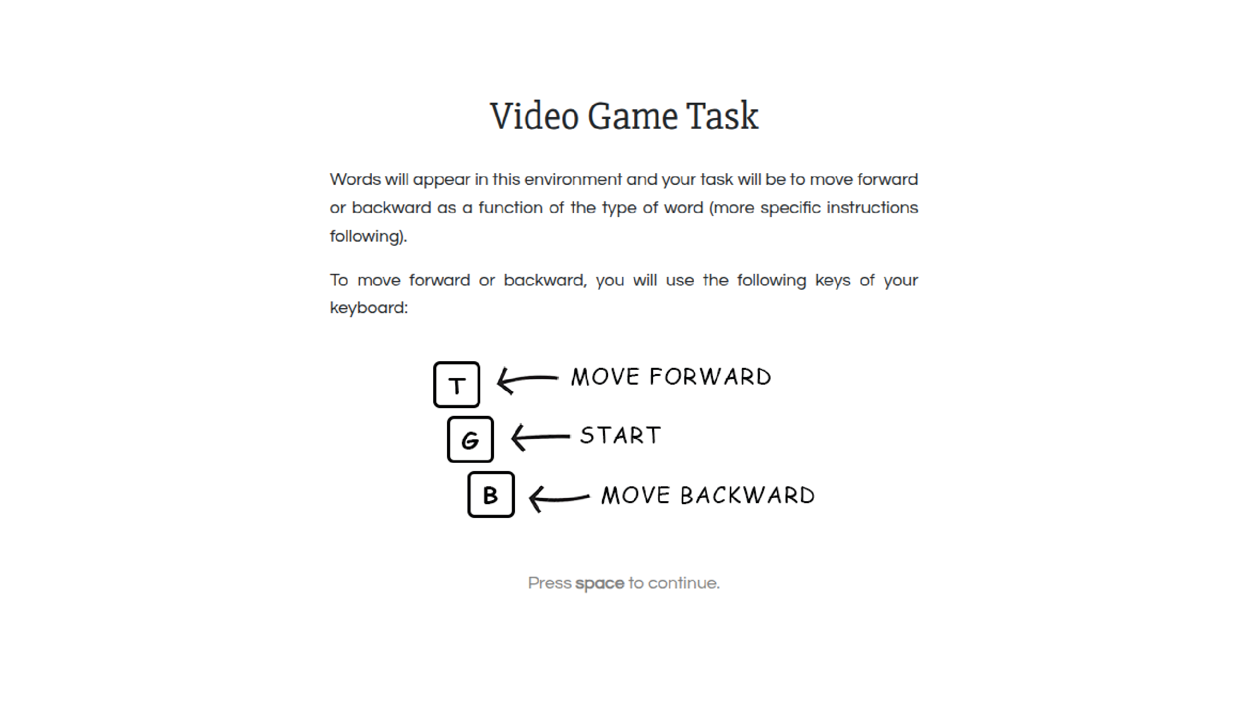 Example image of the vaast - Preview of the useful keys